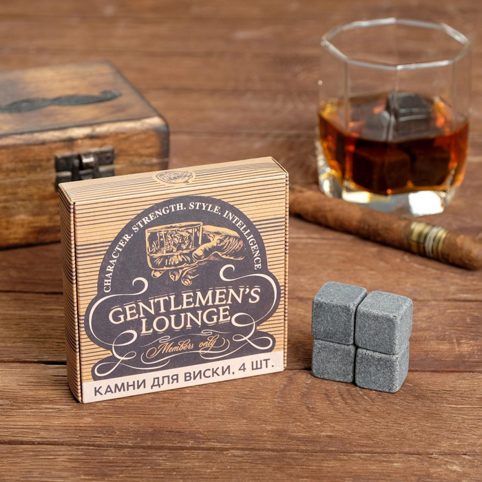 

Набор камней для виски "Gentlemen's club", 4 шт