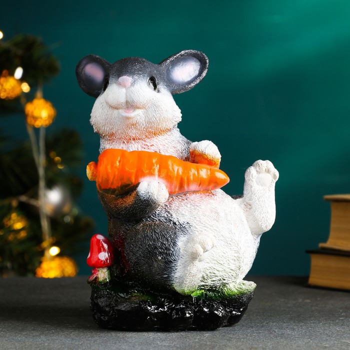 

Копилка "Зайчик с морковкой" сидячий 12х12х22см