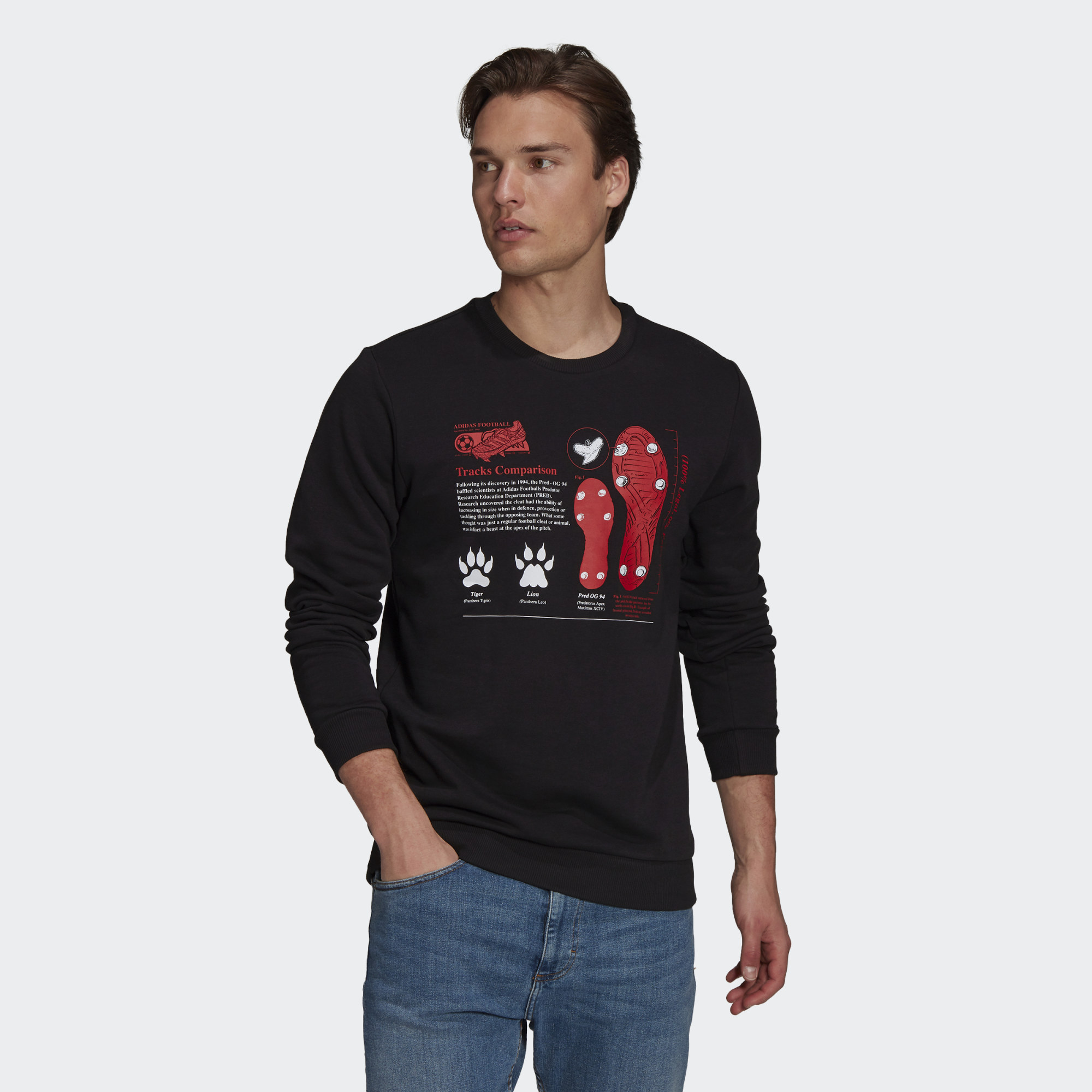 

Свитшот мужской Adidas GU3716 черный XS, GU3716