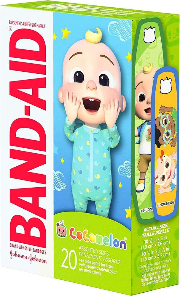 Пластырь Band-Aid Детский, с цветными рисунками, 20шт