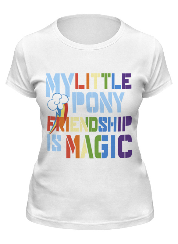 

Футболка женская Printio My little pony colored белая 2XL, My little pony colored