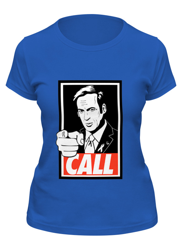 

Футболка женская Printio Call saul синяя S, Синий, Call saul