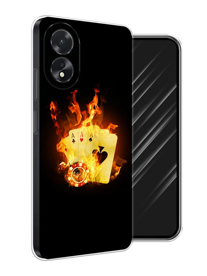 

Чехол Awog на Oppo A18 "Горящие карты", Черный;оранжевый, 2515450-1