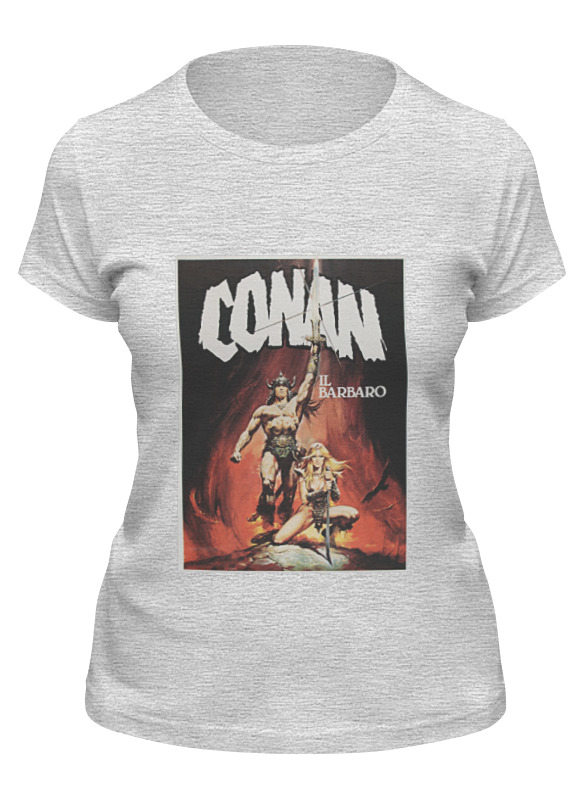 

Футболка женская Printio Conan the barbarian серая S, Серый, Conan the barbarian