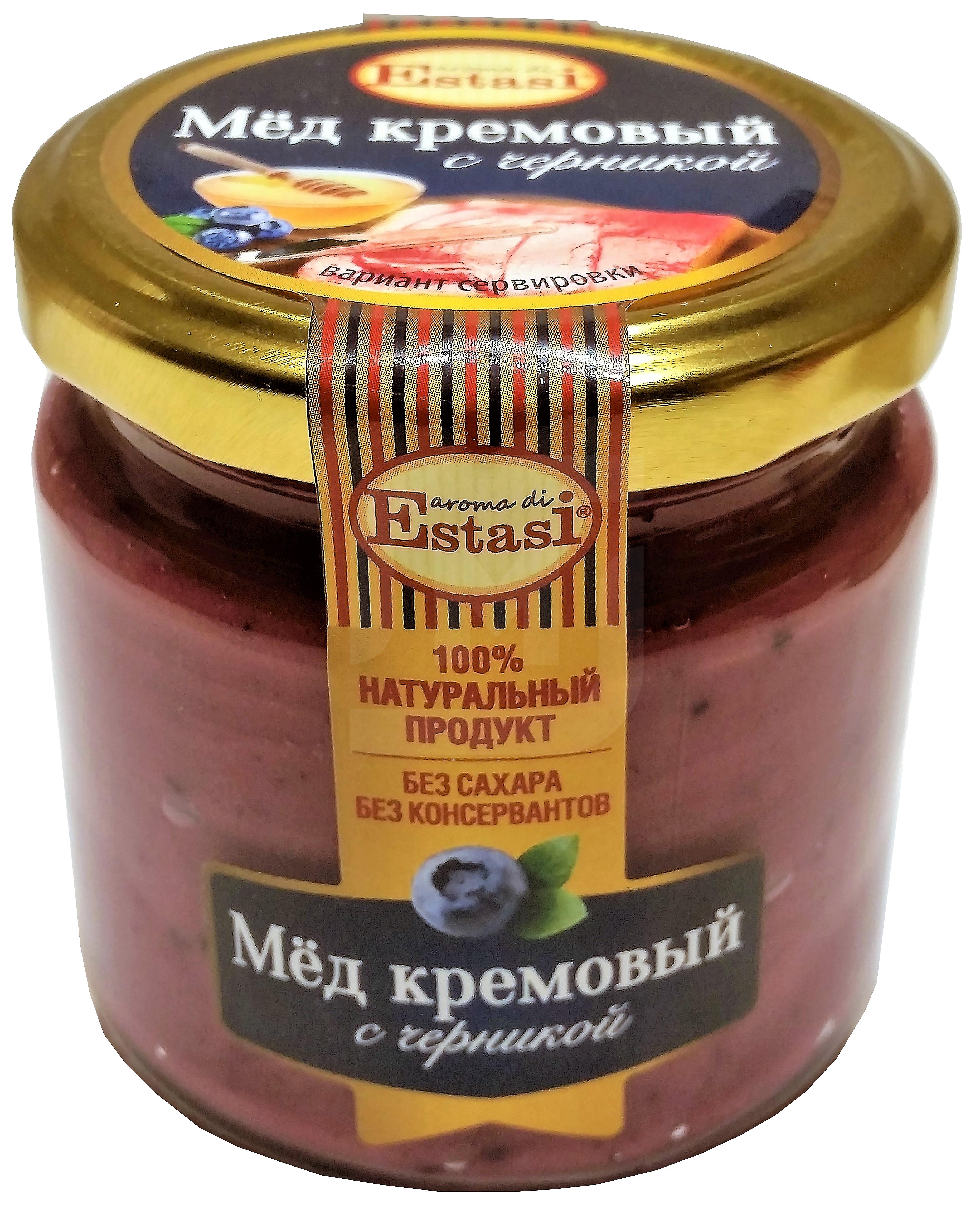 Крем-мед Aroma di Estasi цветочный с черникой 220 г