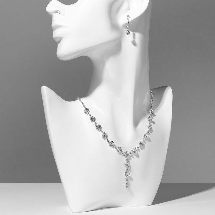 

Комплект (колье, серьги) из меди Queen Fair 9682207, акрил, стразы, 9682207