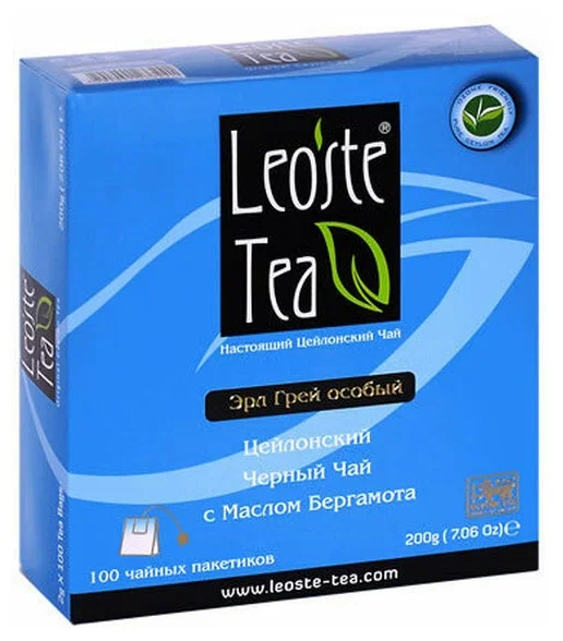 

Чай Leoste "Earl Grey special" черный с бергамотом 100 х 2 г