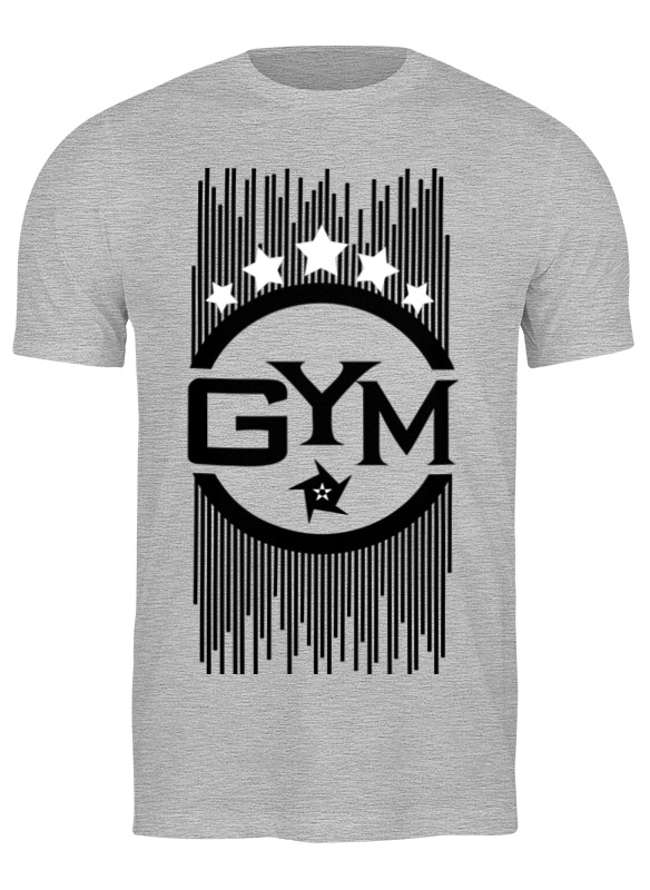 

Футболка мужская Printio !!! gym !!! серая S, Серый, !!! gym !!!