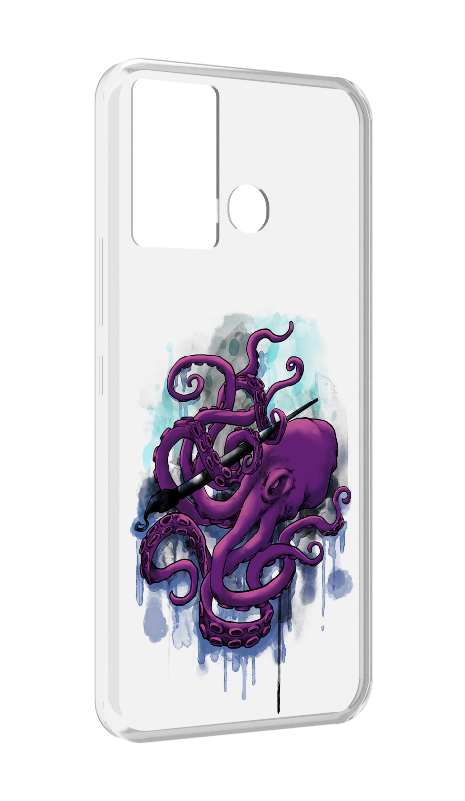 

Чехол MyPads фиолетовый осьминог для Infinix Hot 12 Play, Прозрачный, Tocco