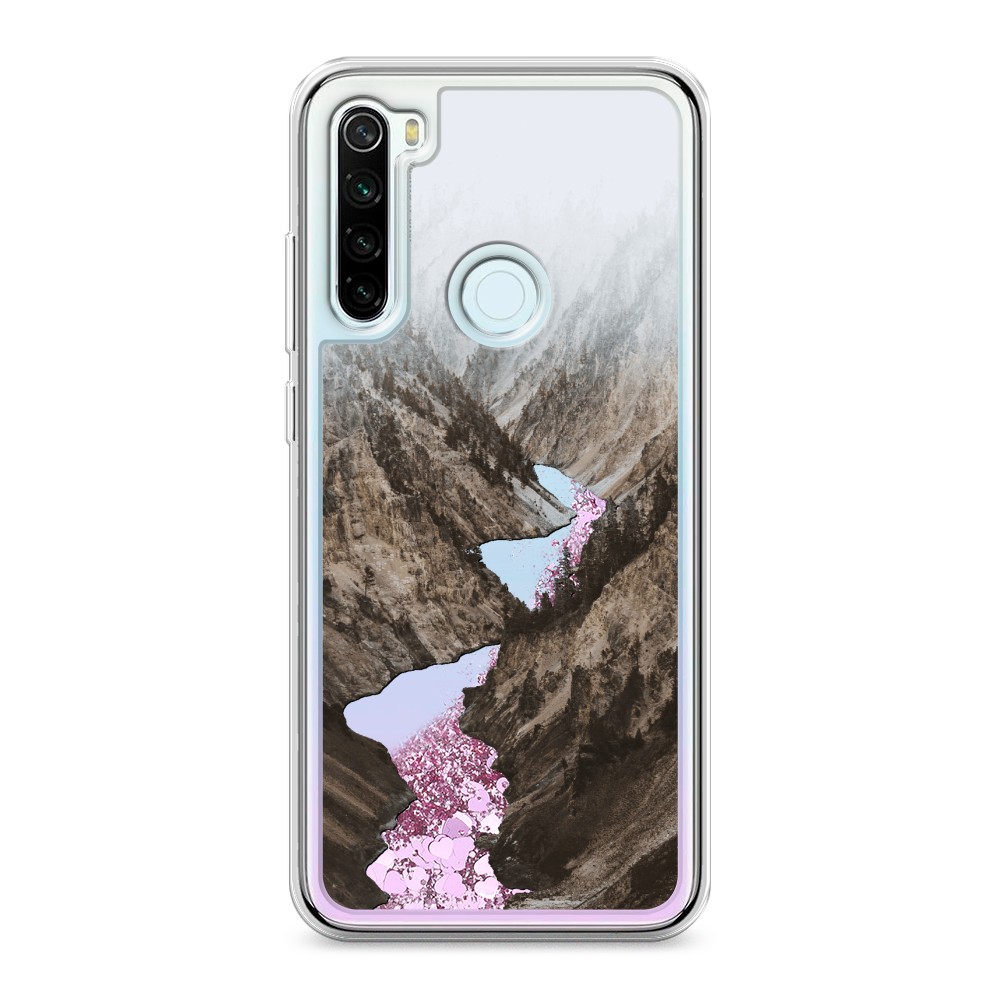 

Жидкий чехол с блестками "Горная река" на Xiaomi Redmi Note 8T