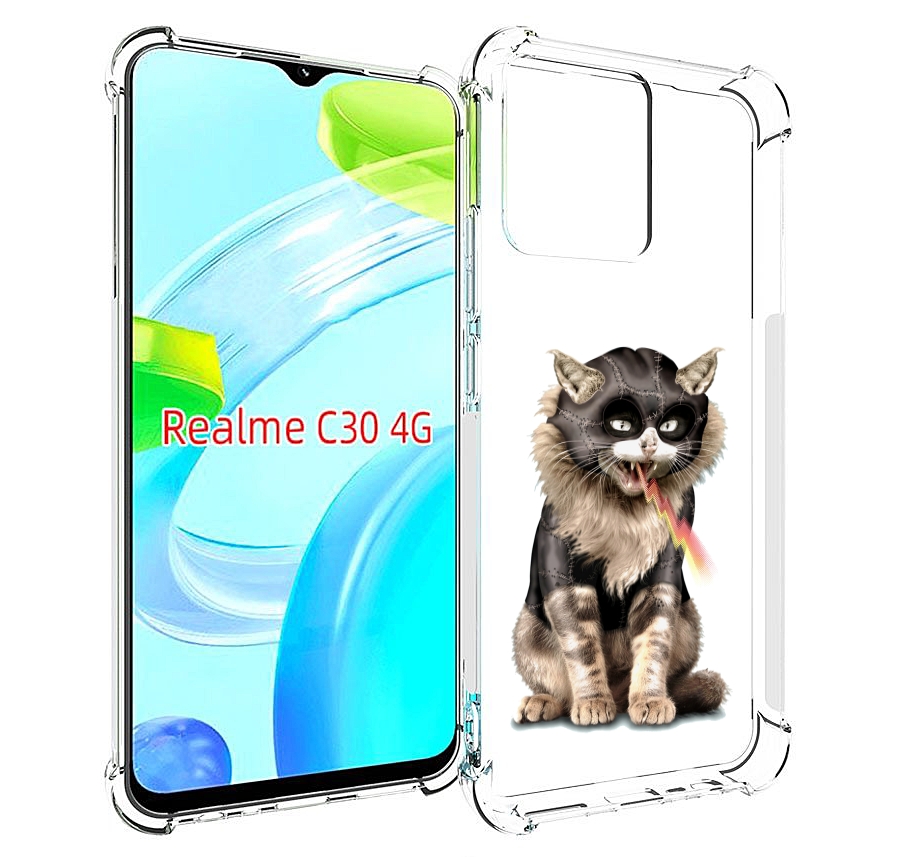 

Чехол MyPads дьяволский кот для Realme C30 4G / Narzo 50i Prime, Прозрачный, Tocco