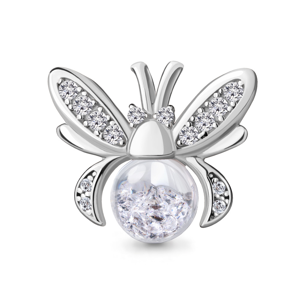 

Подвеска из серебра с стеклом и фианитом Aquamarine 24229А_925_р, 24229А_925_р