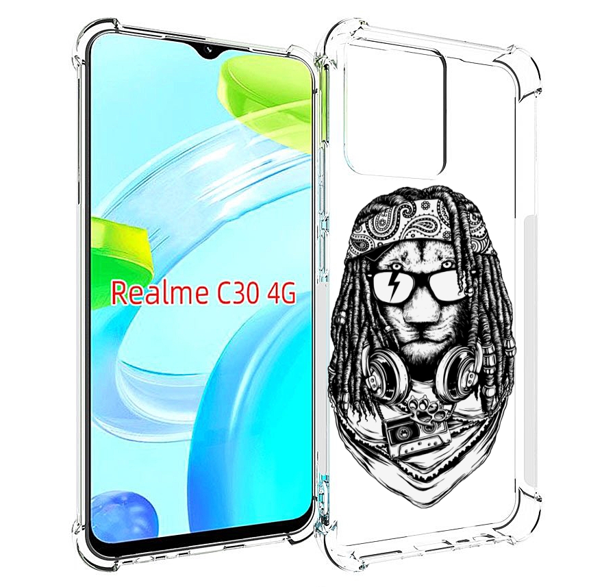 

Чехол MyPads дреды льва для Realme C30 4G / Narzo 50i Prime, Прозрачный, Tocco