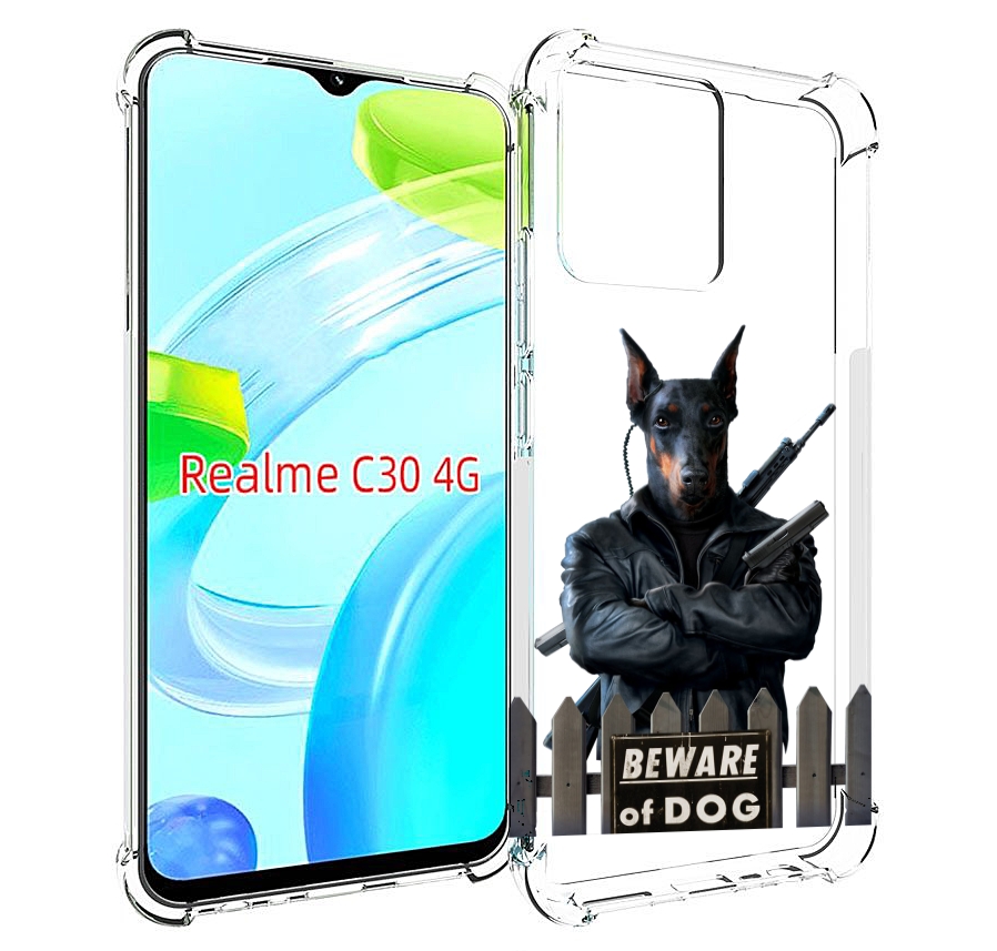 

Чехол MyPads доберман для Realme C30 4G / Narzo 50i Prime, Прозрачный, Tocco