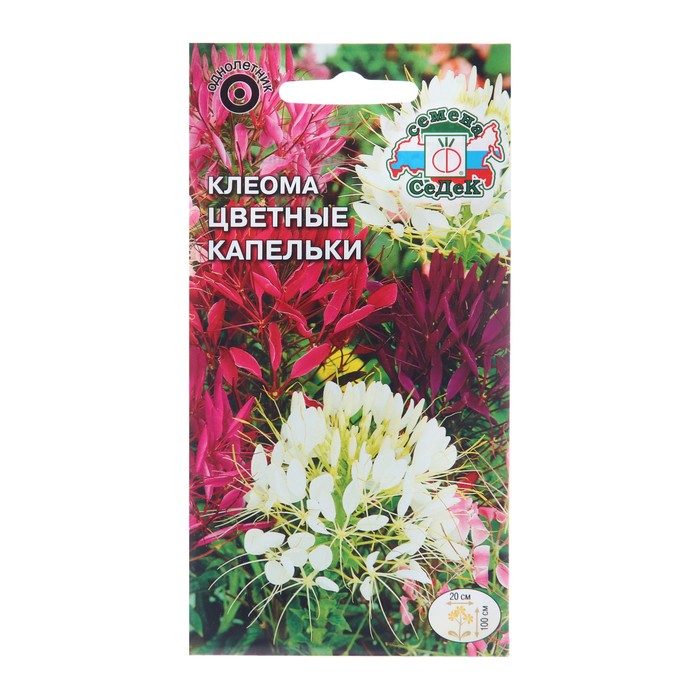 

Семена цветов Клеома "Цветные капельки", Евро, 0,2 г (3 шт.)
