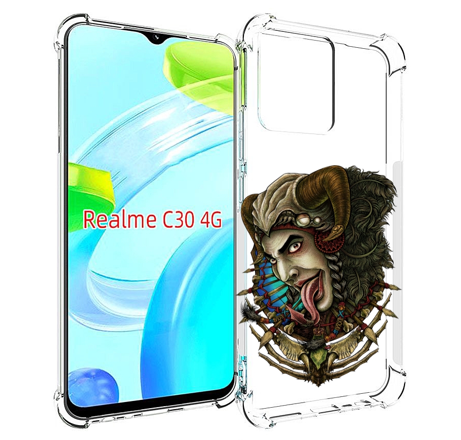 

Чехол MyPads длинный язык для Realme C30 4G / Narzo 50i Prime, Прозрачный, Tocco