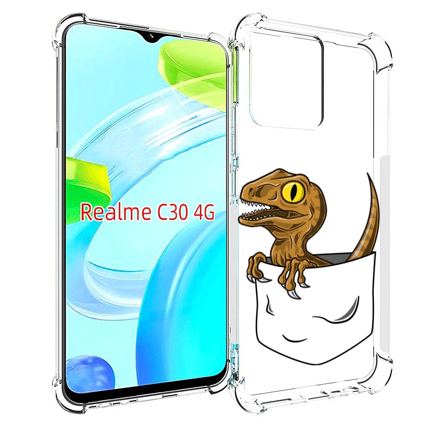 

Чехол MyPads динозавр в кармане для Realme C30 4G / Narzo 50i Prime, Прозрачный, Tocco