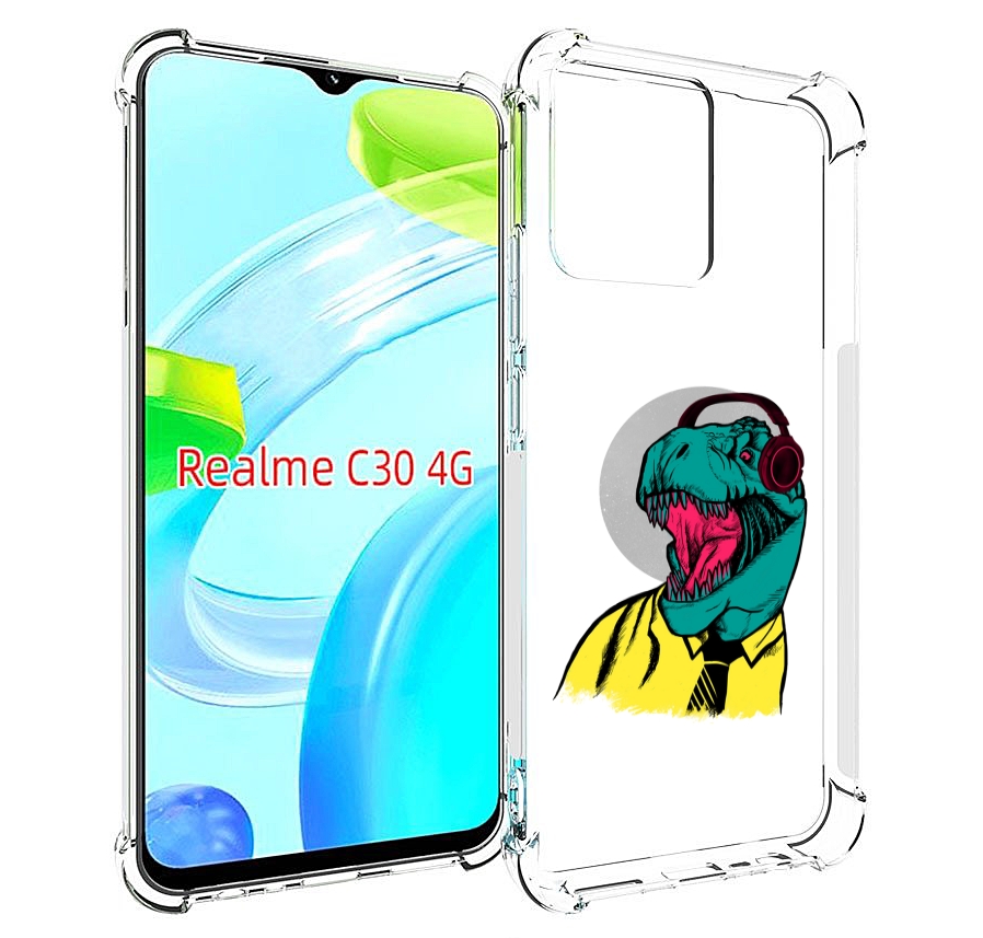 

Чехол MyPads дино для Realme C30 4G / Narzo 50i Prime, Прозрачный, Tocco