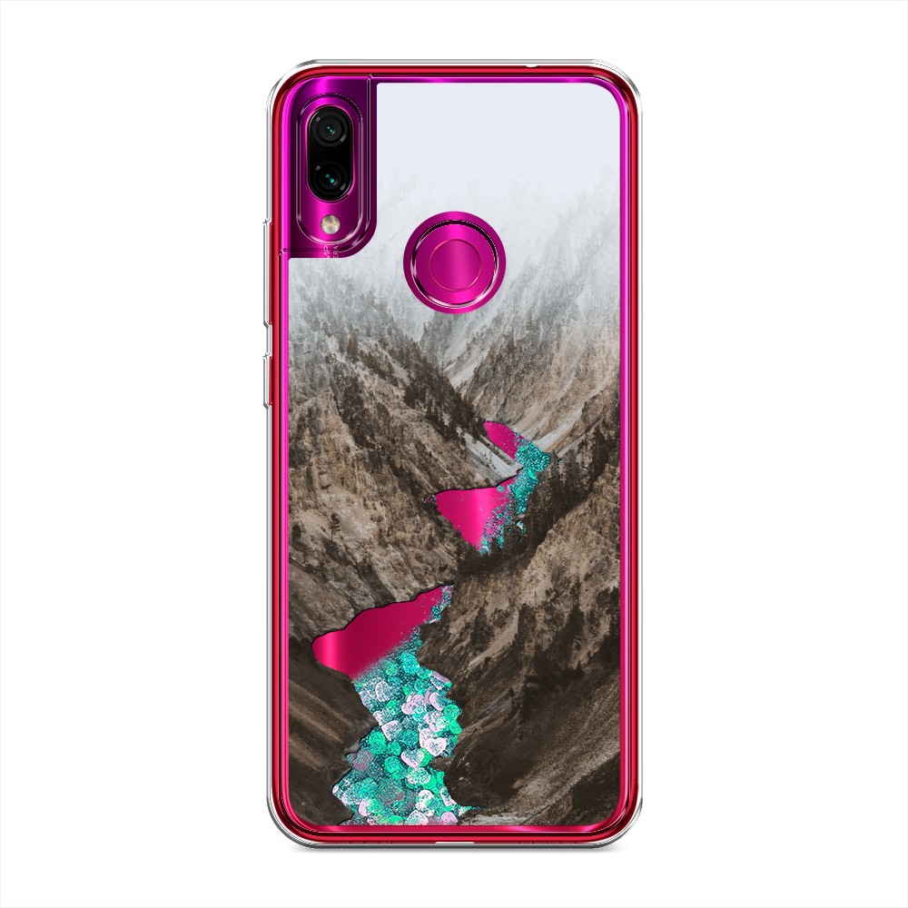 

Жидкий чехол с блестками "Горная река" на Xiaomi Redmi Note 7, 34795-1