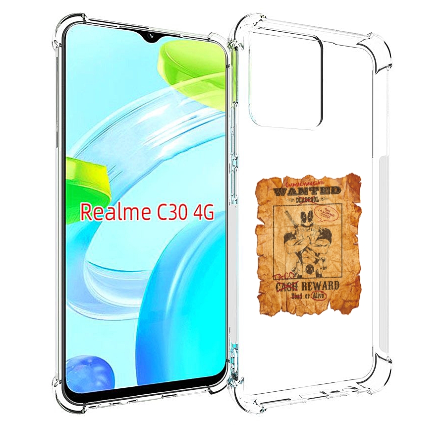 

Чехол MyPads дедпул для Realme C30 4G / Narzo 50i Prime, Прозрачный, Tocco