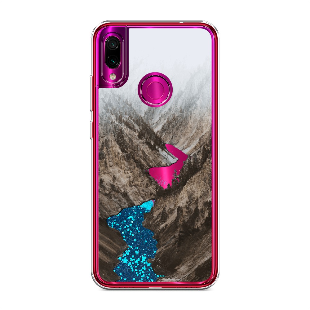 

Жидкий чехол с блестками "Горная река" на Xiaomi Redmi Note 7