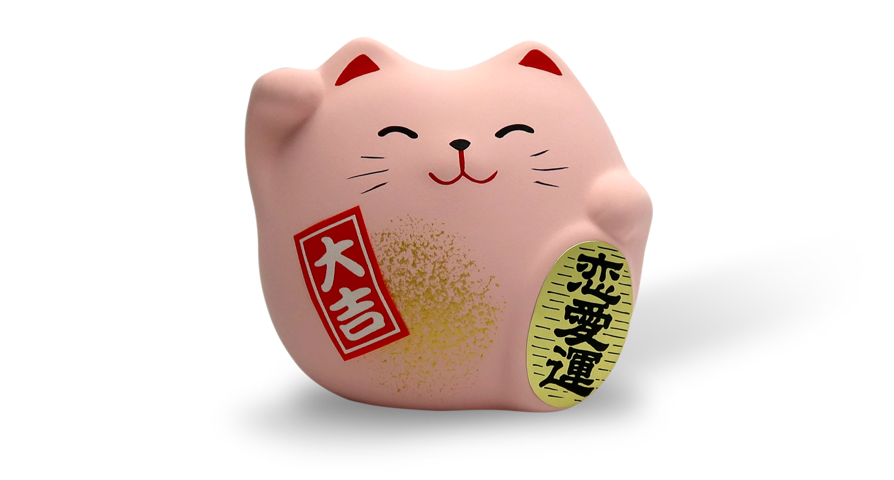 фото Сувенир манэки кот 5см, ручная работа, розовый (made in japan), hatamoto japan, мк-05