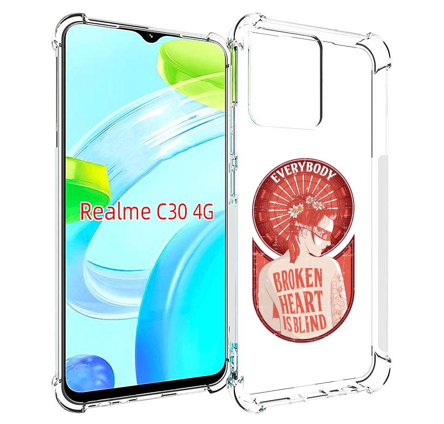 

Чехол MyPads девушка разбитое сердце для Realme C30 4G / Narzo 50i Prime, Прозрачный, Tocco