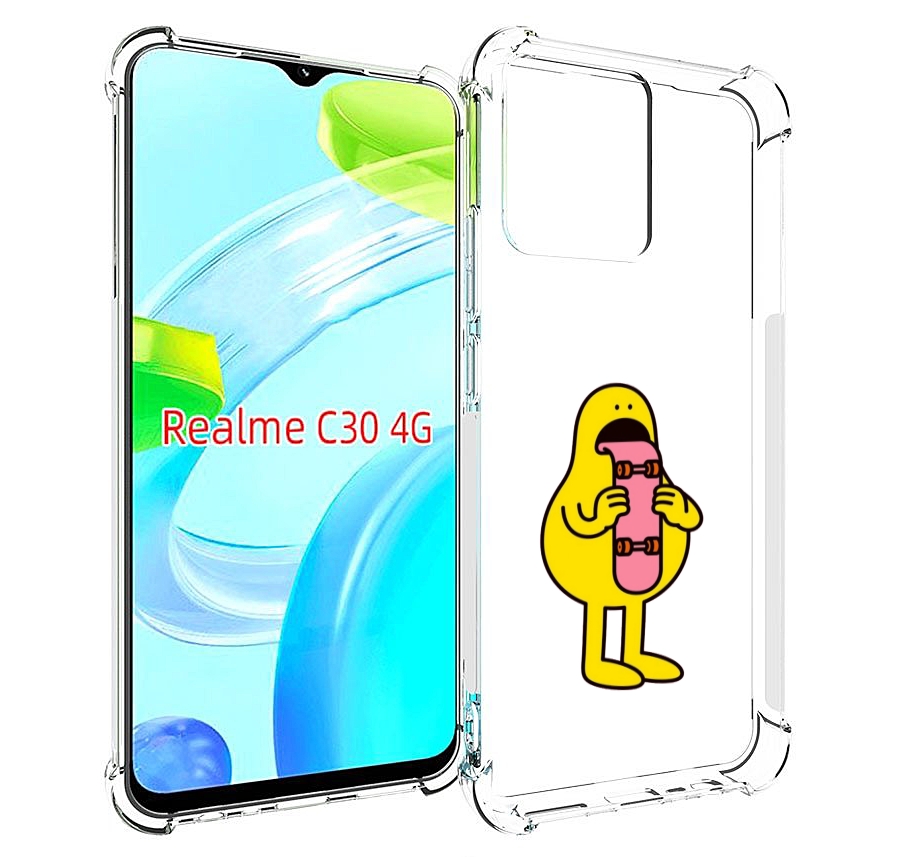 

Чехол MyPads язычок скейтер для Realme C30 4G / Narzo 50i Prime, Прозрачный, Tocco