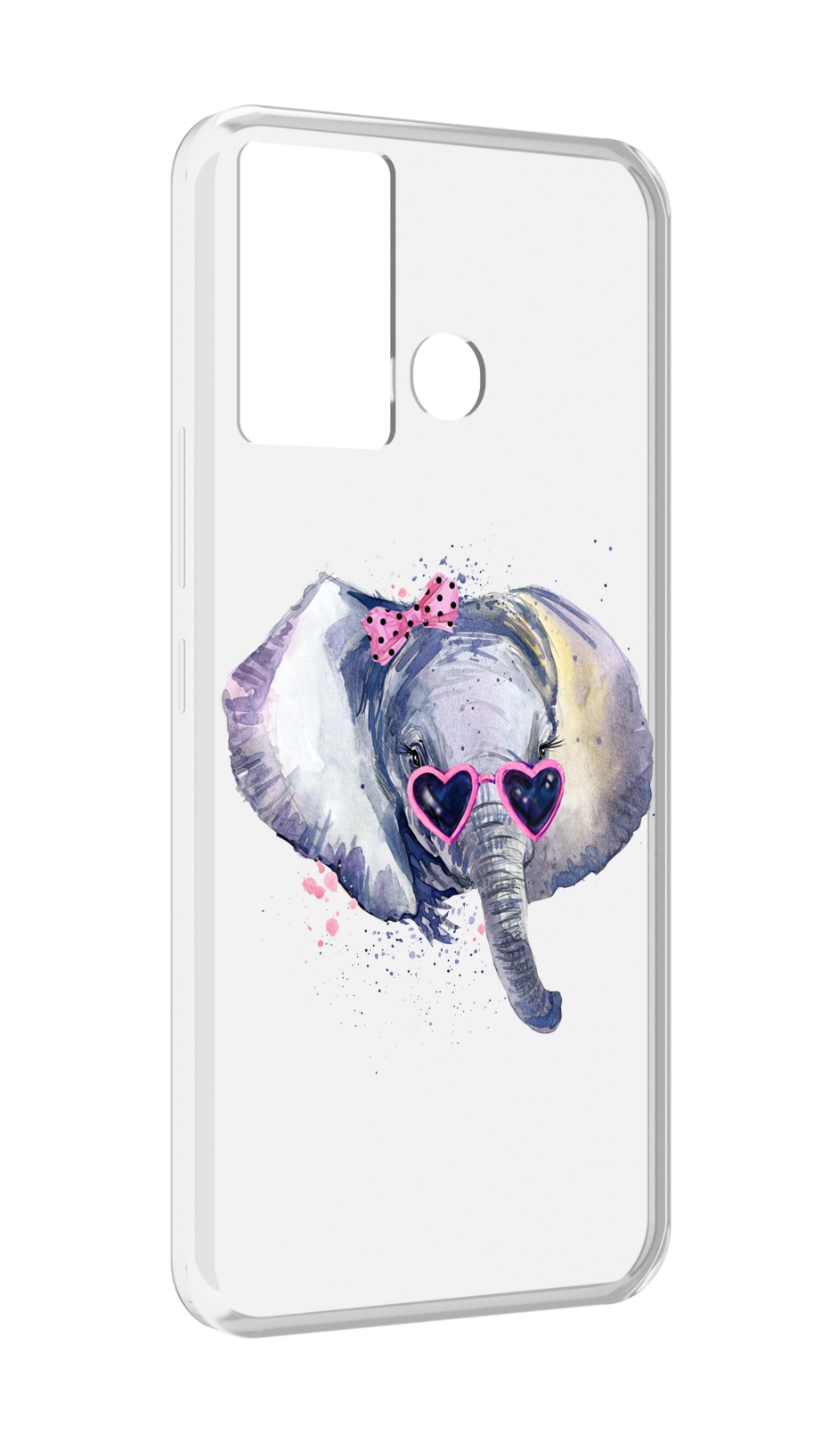 

Чехол MyPads слоник в очках для Infinix Hot 12 Play, Прозрачный, Tocco