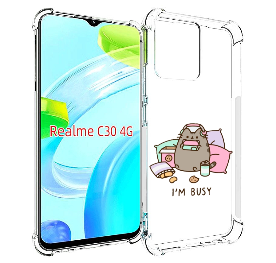 

Чехол MyPads я занятой для Realme C30 4G / Narzo 50i Prime, Прозрачный, Tocco