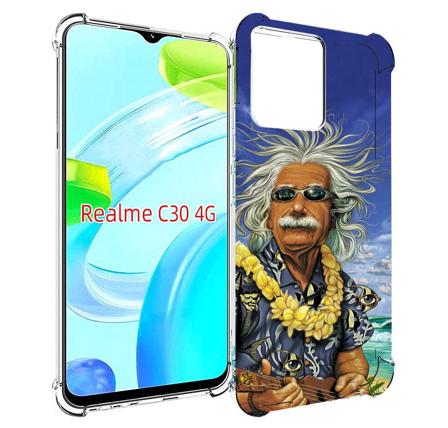 

Чехол MyPads энштейн на отдыхе для Realme C30 4G / Narzo 50i Prime, Прозрачный, Tocco