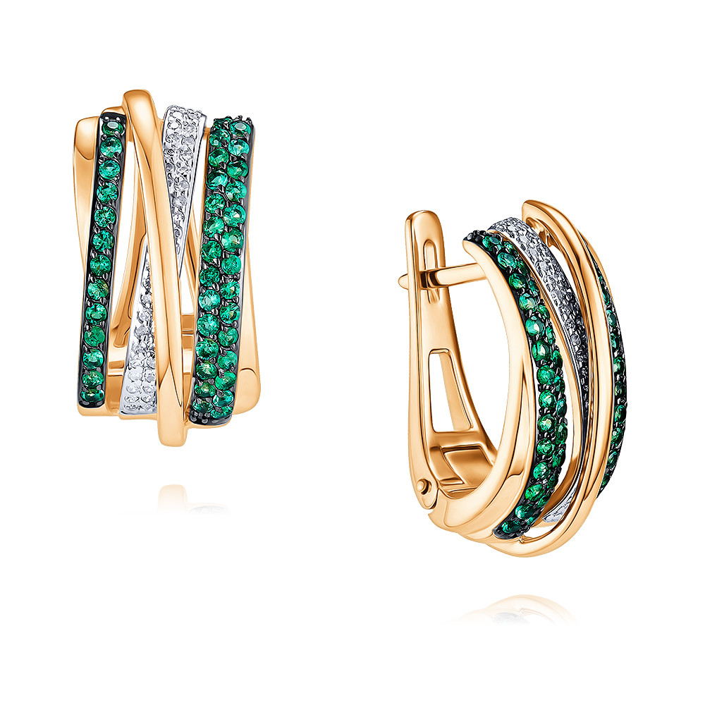 

Серьги из золота ADAMAS 24039653/01-А50Д-433, бриллиант/изумруд, 24039653/01-А50Д-433
