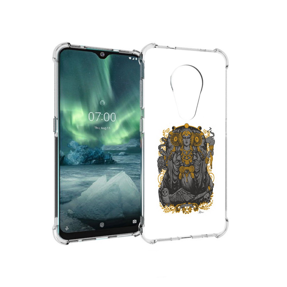 

Чехол MyPads Tocco для Nokia 7.2 божество с золотыми элементами (PT139171.105.241), Прозрачный, Tocco