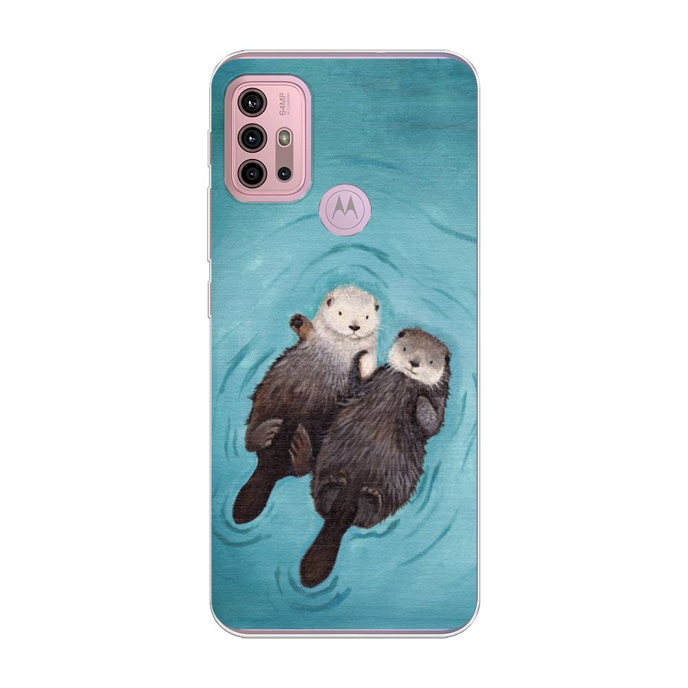 

Чехол Awog на Lenovo K13 Note/Motorola Moto G10/G20/G30 "Парочка бобров", Разноцветный, 242350-10