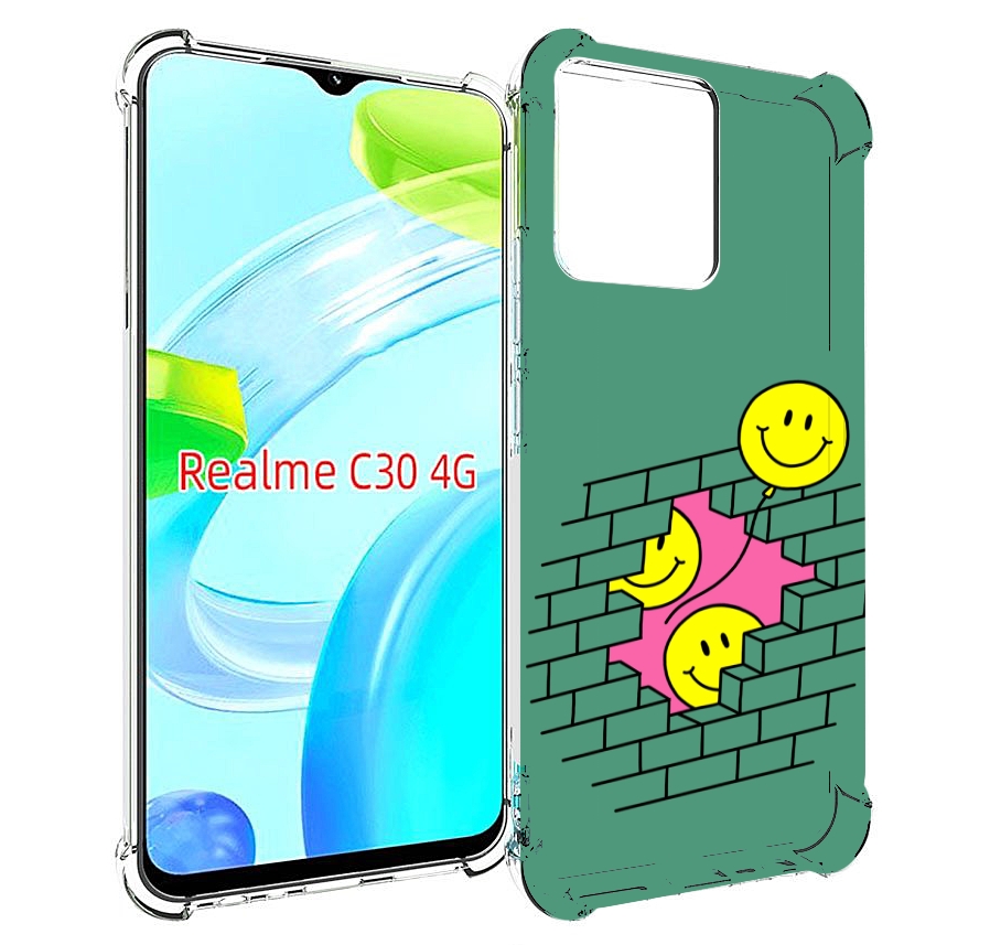 

Чехол MyPads шарики в стене для Realme C30 4G / Narzo 50i Prime, Прозрачный, Tocco