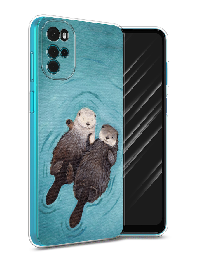 

Чехол Awog на Motorola Moto G22 "Парочка бобров", Разноцветный, 243150-10