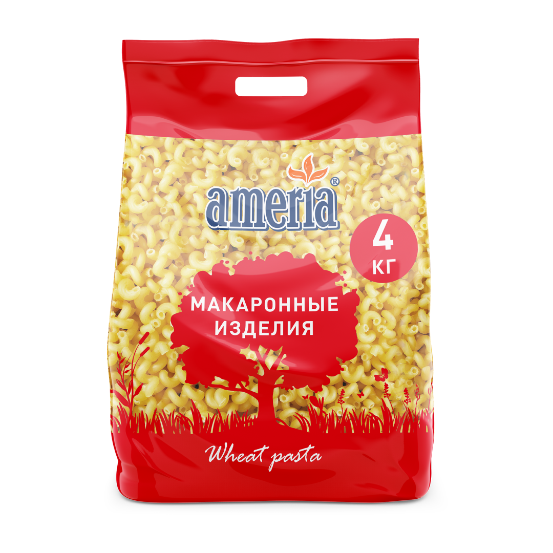 

Макароны Ameria пружинки рифленые 4 кг