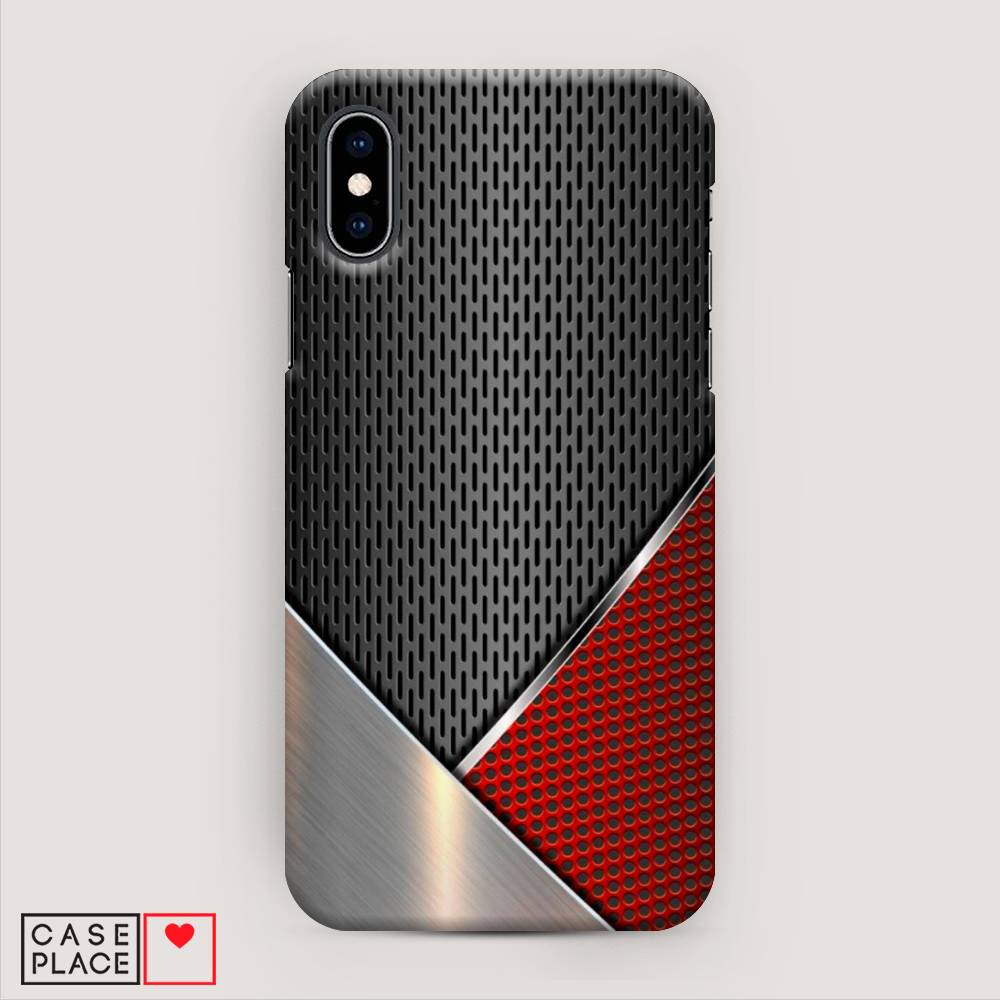 

Пластиковый чехол "Стальной металл" на Apple iPhone X (10), 11020-2