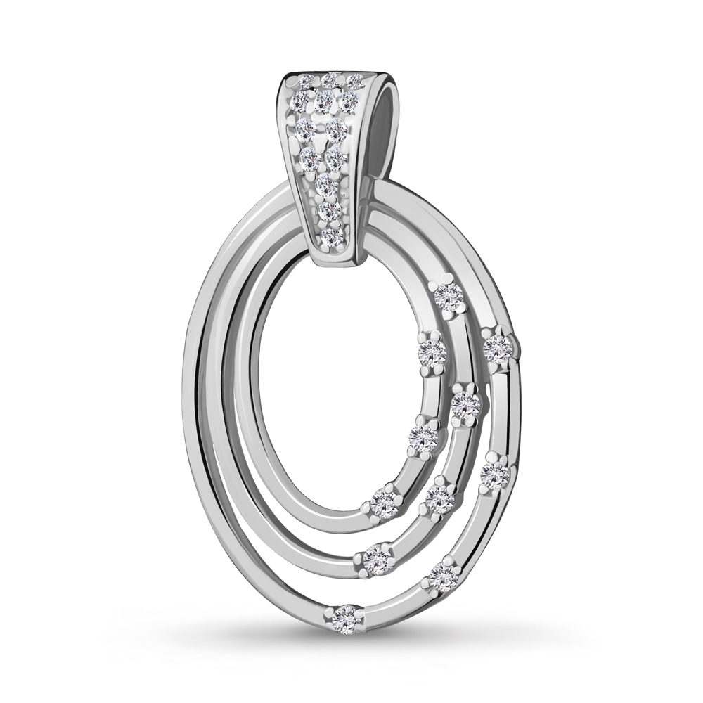 

Подвеска из серебра с фианитом Aquamarine 24218А_925_р, 24218А_925_р