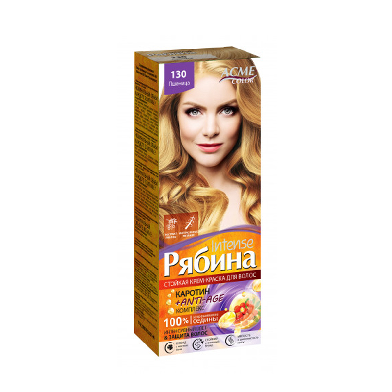 

Стойкая краска для волос Acme Color Рябина Avena Anti-Age т.130 Пшеница 100 мл, Рябина Avena Anti-Age