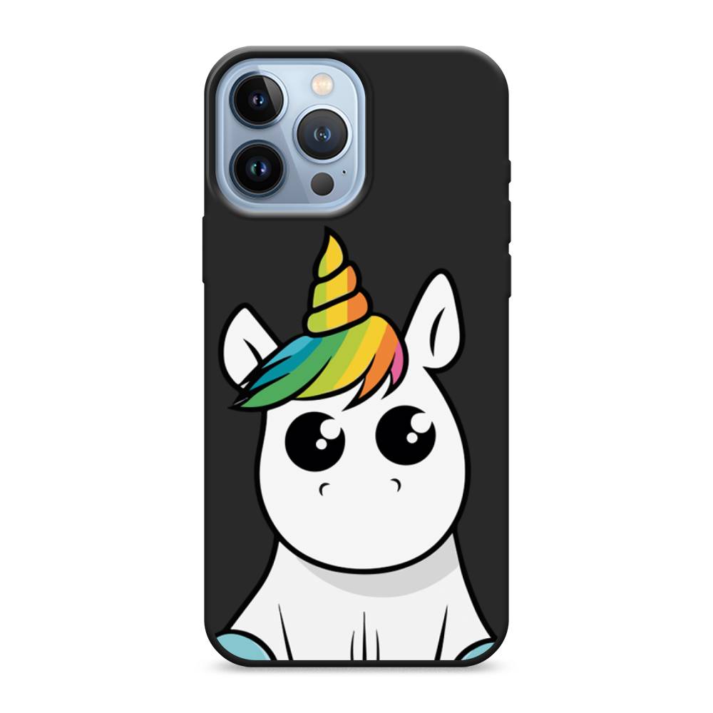 

Матовый силиконовый чехол "Глазастый единорог" на Apple iPhone 13 Pro Max, Глазастый единорог