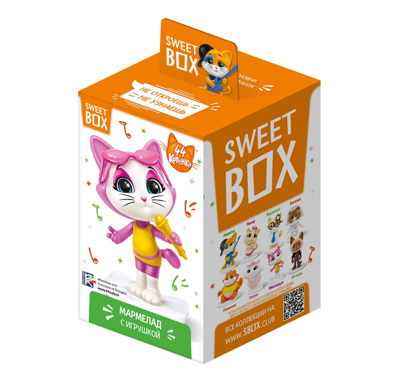 

Мармелад Конфитрейд Sweet Box Котята жевательный с игрушкой 10 г в ассортименте