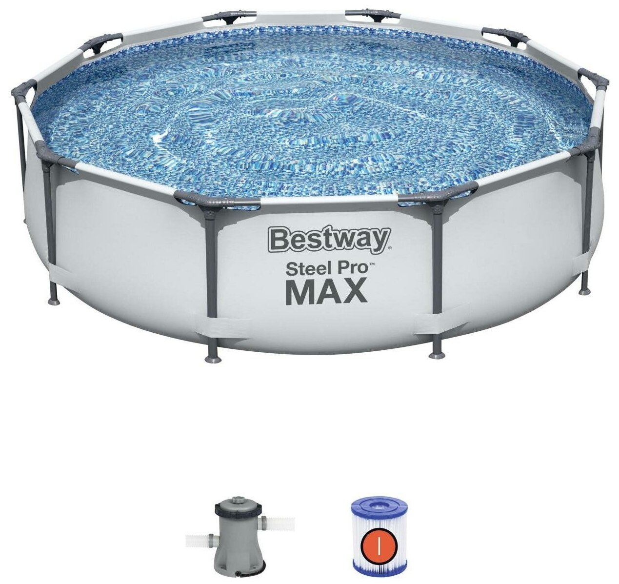 фото Бассейн каркасный bestway steel pro max 305х76 см