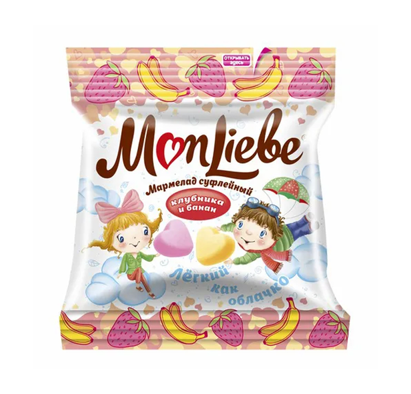 

Мармелад MonLiebe клубника и банан 70 г