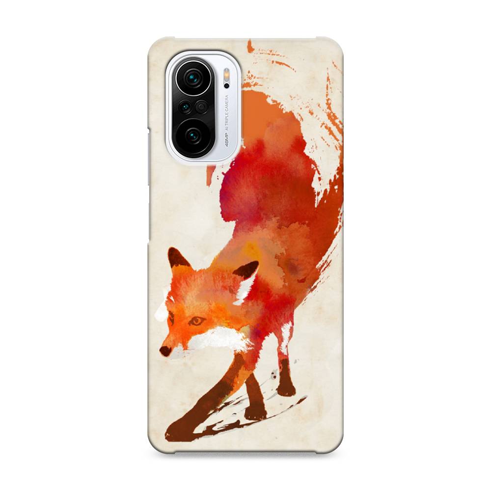 фото Пластиковый чехол "лиса" на xiaomi poco f3 awog