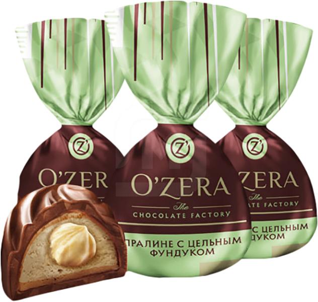 

Конфеты O`Zera с цельным фундуком +-200 г