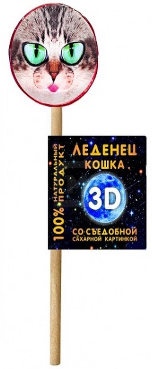 

Леденец Сладкие подарочки Кошки 3D на палочке 30 г