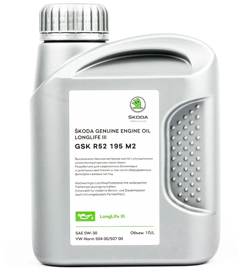 

Моторное масло VAG longlife iii skoda 0w30 1л