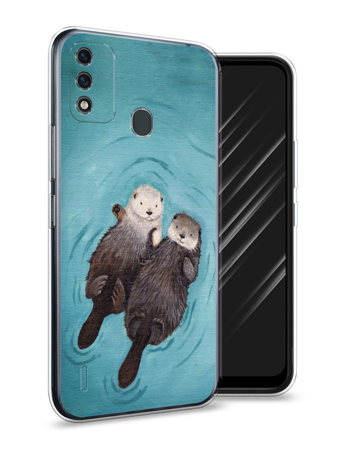 

Чехол Awog на Itel A48 "Парочка бобров", Разноцветный, 3200150-10