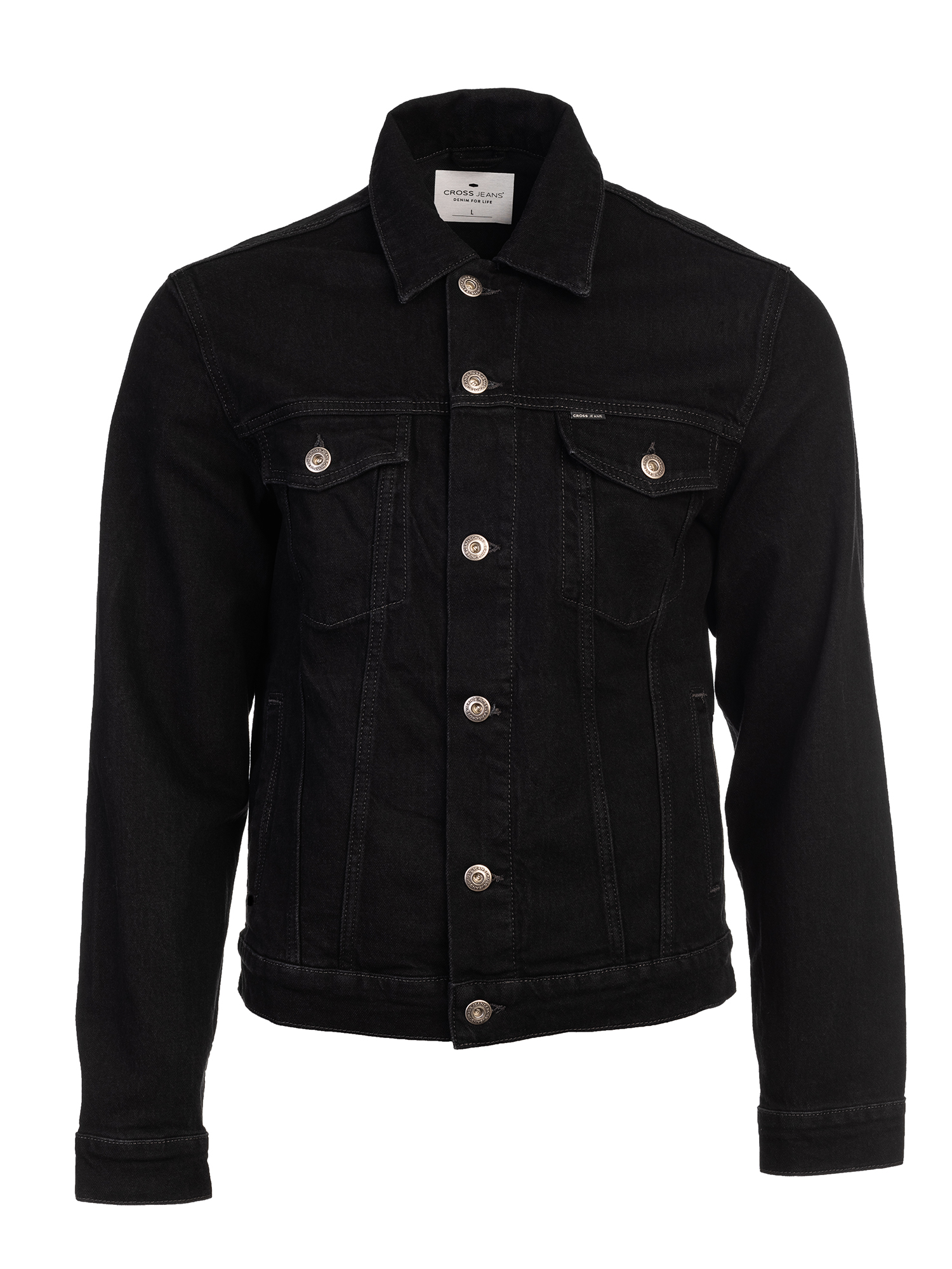 Джинсовая куртка мужская Cross Jeans A 315-056 черная 3XL